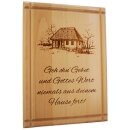 Holzwandbild mit Motiv - Geh ohn Gebet und Gottes Wort