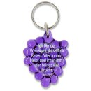 Schlüsselanhänger Weintraube mit dem Vers aus...