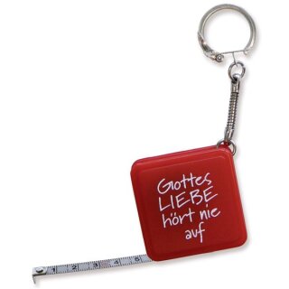 Schlüsselanhänger - Bandmaß (Farbe-Rot)