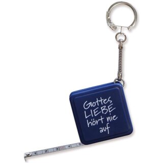 Schlüsselanhänger - Bandmaß Blau