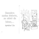 Ansicht Kind liest ein Buch mit dem Vers aus Sprüche...