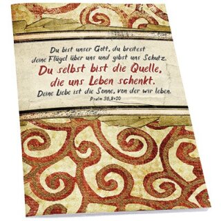 Vintage Cover mit Text aus Psalm 36,8+10