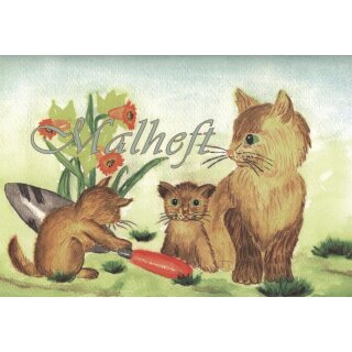 Malheft mit Katzen