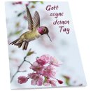 Kalibri fliegt über eine Blume