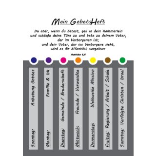 Heft Mein Gebetsheft