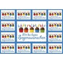 Aufkleber Grußkarte - Mit den besten...