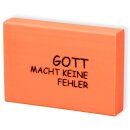 Radiergummi - Gott macht keine Fehler - Neon-Orange