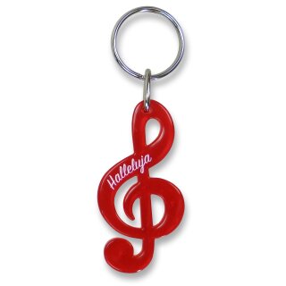 Notenschlüssel in Rot