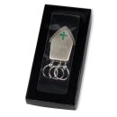 Schlüsselanhänger Kirche aus Metall in Etui