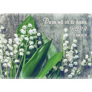 Maiglöckchen auf grauem Hintergrund