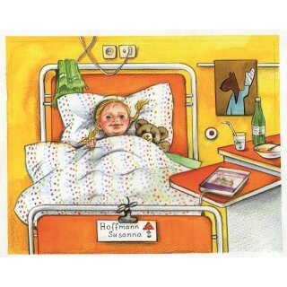 Kind in Krankenhaus im Bett