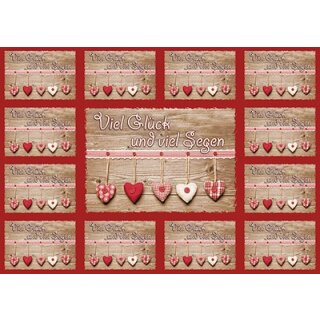 Aufkleber Grußkarte - Viel Glück und viel Segen