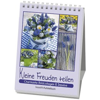Aufstellbuch mit Bildcollagen Blumen