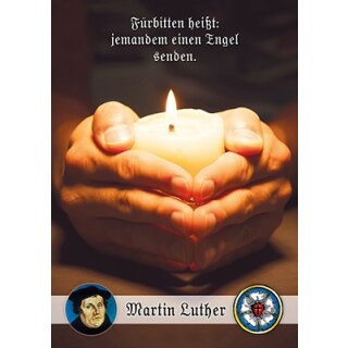 Postkarte - Fürbitten heißt: jemandem einen Engel