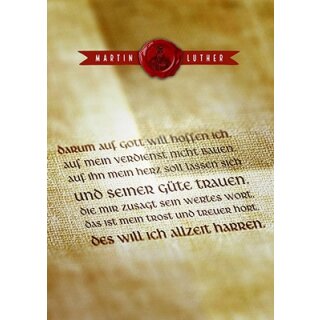 Siegel und Text von Martin Luther