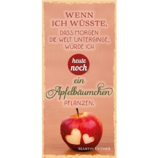 Apfel mit ausgestochenen Herzen