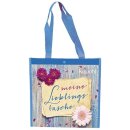 Tragetasche mit Motiv: Geschenkpäckchen und Rosen