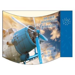 Aufstellkarte Duo - Flugzeug Klassiker