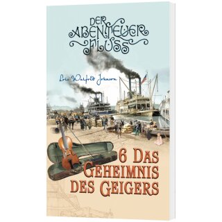 Eine Geige im Hintergrund zwei Mississippe Dampfer