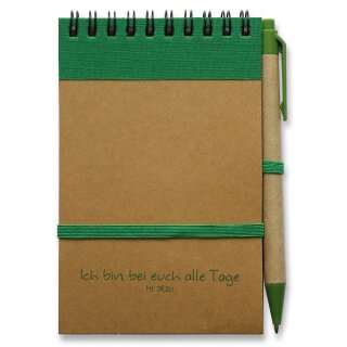 Notizbuch mit Kugelschreiber in 4 Farben