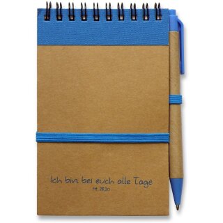 Notizbuch mit Kugelschreiber in 4 Farben