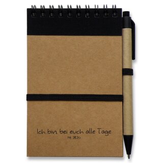 Notizbuch mit Kugelschreiber in 4 Farben