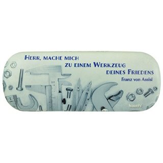 Ein mit Blumenmotiv Brillen Etui mit einem Segenswunsch aus der Bibel