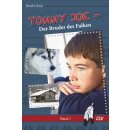 Junge, Wolf und Holzhütte