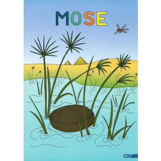 Mal und Lesebuch mit Bastelbogen über Mose