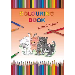 Malbuch mit Tierbabysmotive in Englisch