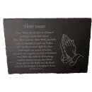 Das Vater unser auf Schiefertafel