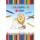 Malbuch für Jungen in Englisch