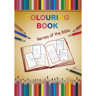 Malbuch Helden der Bibel in Englisch