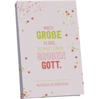 Notizblock mit Haftnotizen - Mach große Pläne