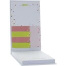 Geöffnete Notizblock mit Haftnotizen