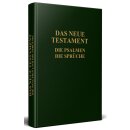 Ein grünes Neue Testament mit Psalmen und Sprüche