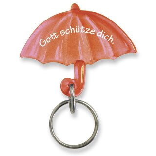Schlüsselanhänger Regenschirm in rot