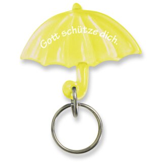 Schlüsselanhänger Regenschirm in gelb