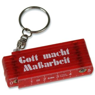 Schlüsselanhänger - Mini-Zollstock in rot