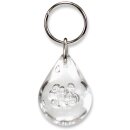 Schlüsselanhänger - Tropfen in transparent