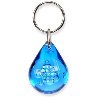 Schlüsselanhänger - Tropfen in blau