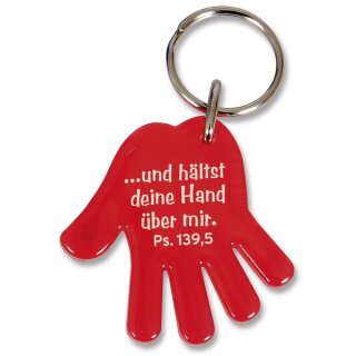 Schlüsselanhänger - Hand in Rot