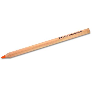Vier Bleistifte mit leuchtenden Neon-Orange