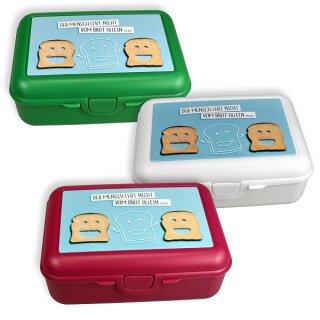 Brotdosen in den Farben Grün, Weiß und Beere