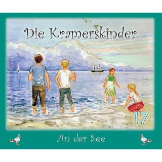 Kinder spielen im Sand am Strand