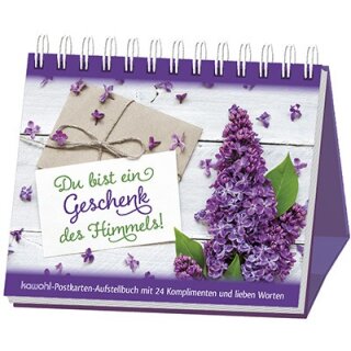 Aufstellbuch mit Blumenmotiv und lieben Worte