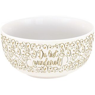 Gold Dekor Schale mit Rankenmuster