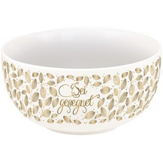 Gold Dekor Schale mit Blattmuster