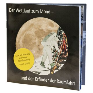 Broschüre Der Wettlauf zum Mond und der Erfinder der Raumfahrt