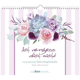 Immerwährender Geburtstagskalender Blumenmotiv